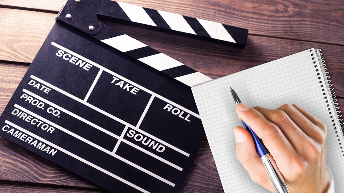 Storyboards used to plan an industrial training video