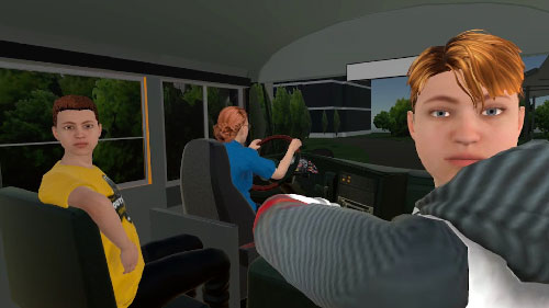 Second virtual reality social-skills learning scenario